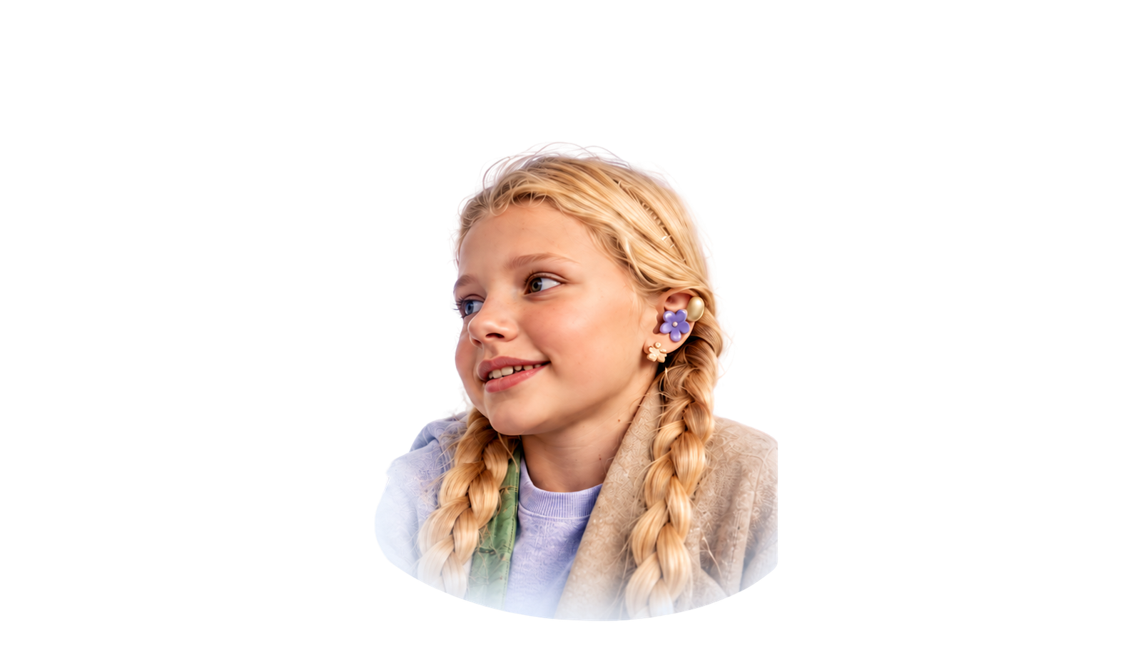 Portrait showing STIMS custom ear clips concept